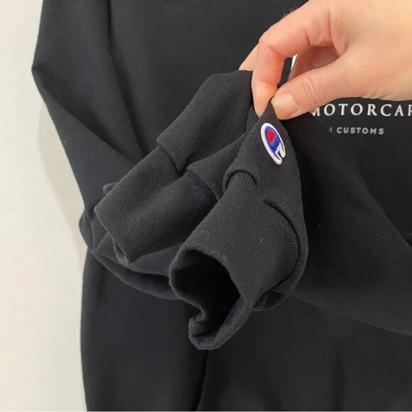 Champion Black Hoodie Sweatshirt Size L - Company Branded - Picture 7 of 14